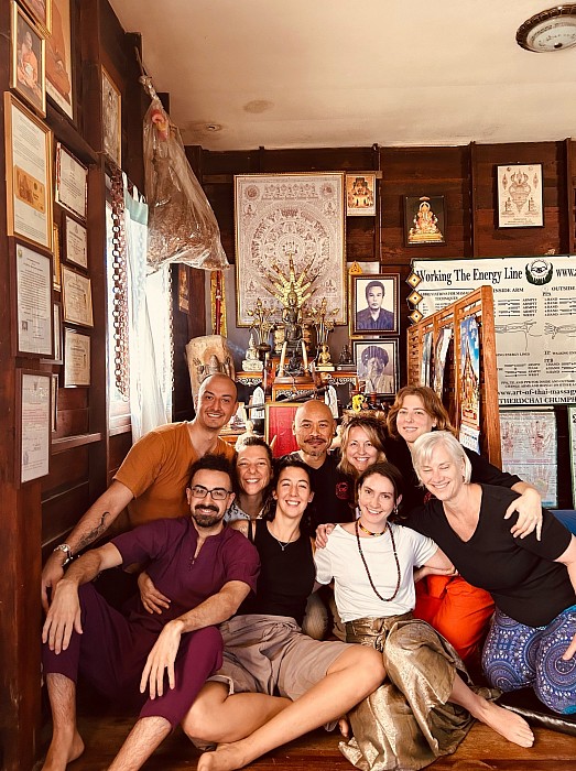 Where Mac is teaching Thai Traditional Massage