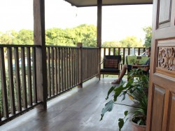 Seating area in front of the Massage School